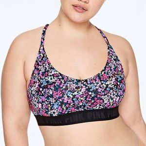 VS PINK Ultimate Lightly Lined Floral Sports Bra